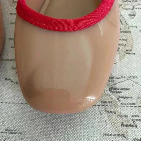 Mini Melissa Lance AD BEIGE/RED/BLUE Ballet Flats Size 7 - Picture 5 of 10